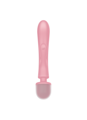 2 en 1 Vibromasseur rabbit et wand rose USB Triple Lover Satisfyer - CC597843